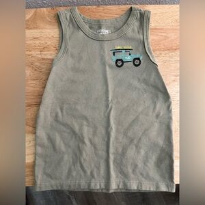 Garanimals Green Tank Top with Blue and Yellow Jeep